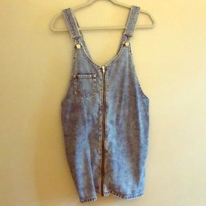 Denim zip-up jumper dress
